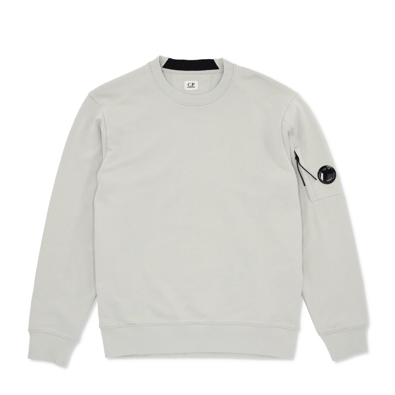 Diagonal Raised Fleece Crew Neck Lens Sweatshirt