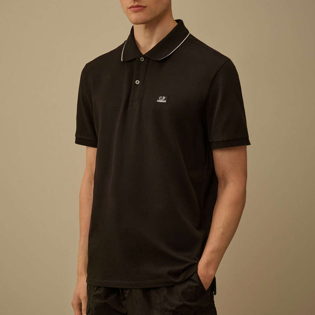 Stretch Piquet Short Sleeve Logo Polo