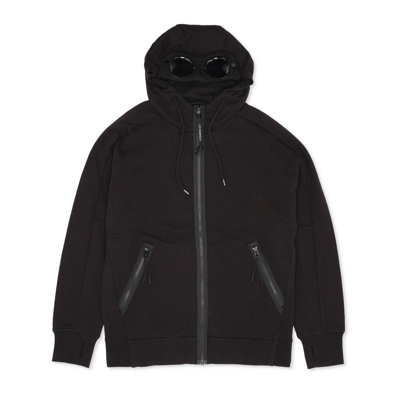 Sweatshirts Hooded Open In Diagonal Raised Fleece