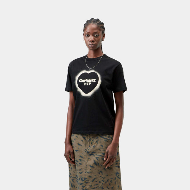 W' S/S Spray Heart T-Shirt I036907.89.XX