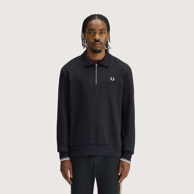 Half Zip Collared Sweatshirt