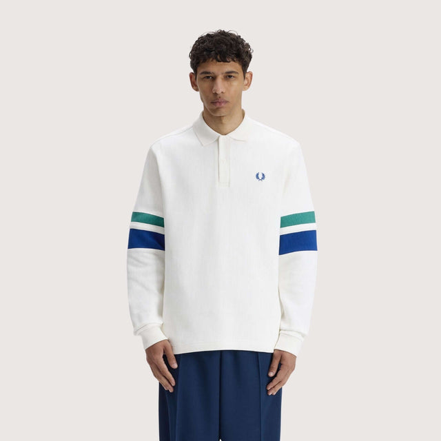 Tipped Sleeve Collared Sweat